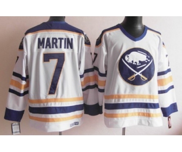 Buffalo Sabres #7 Rick Martin White Throwback CCM Jersey