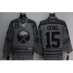 Men's Buffalo Sabres #15 Jack Eichel Charcoal Gray NHL Reebok Jersey