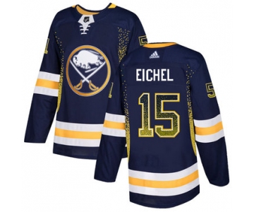Men's Buffalo Sabres #15 Jack Eichel Navy Drift Fashion Adidas Jersey