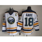 Men's Buffalo Sabres #18 Danny Gare 1983-84 White CCM Vintage Throwback Jersey