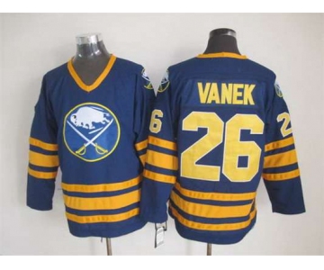 Men's Buffalo Sabres #26 Thomas Vanek 1983-84 Navy Blue CCM Vintage Throwback Jersey