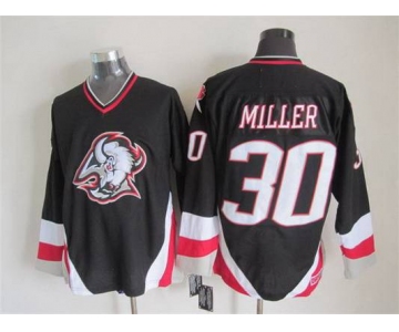 Men's Buffalo Sabres #30 Ryan Miller 1996-97 Black CCM Vintage Throwback Jersey