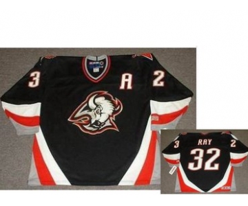 Men's Buffalo Sabres #32 ROB RAY 1999 Black CCM Vintage Throwback Jersey
