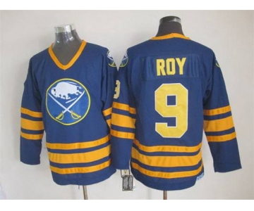 Men's Buffalo Sabres #9 Derek Roy 1983-84 Navy Blue CCM Vintage Throwback Jersey