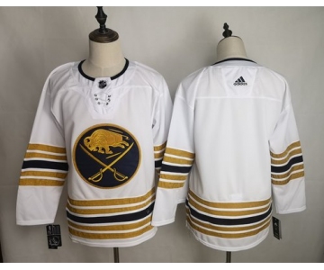 Men's Buffalo Sabres Blank White 50th anniversary Adidas Jersey