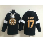 2014 Old Time Hockey Boston Bruins #17 Milan Lucic Black Hoodie