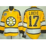 Boston Bruins #17 Milan Lucic Yellow Jersey