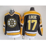 Men's Boston Bruins #17 Milan Lucic 1996-97 Black CCM Vintage Throwback Jersey