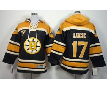 Old Time Hockey Boston Bruins #17 Milan Lucic Black Kids Hoodie