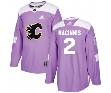 Adidas Flames #2 Al MacInnis Purple Authentic Fights Cancer Stitched NHL Jersey