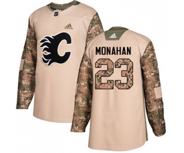Adidas Flames #23 Sean Monahan Camo Authentic 2017 Veterans Day Stitched NHL Jersey