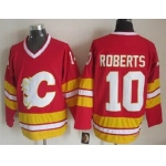 Calgary Flames #10 Gary Roberts Red Third Throwback CCM Jersey
