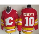 Calgary Flames #10 Gary Roberts Red Third Throwback CCM Jersey