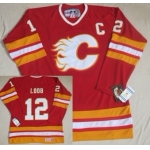 Calgary Flames #12 Hakan Loob Red Third Throwback CCM Jersey