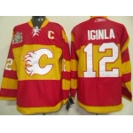 Calgary Flames #12 Jarome Iginla Red Third Jersey