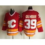 Men's Calgary Flames #39 Doug Gilmour 1981-82 Red CCM Vintage Throwback Jersey