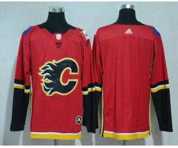 Men's Calgary Flames Blank Red Home 2017-2018 Hockey Stitched NHL Jersey