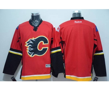 Men's Calgary Flames Blank Red Jersey