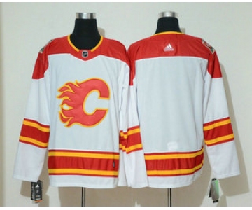 Men's Calgary Flames Blank White 2019 Heritage Classic Adidas Stitched NHL Jersey