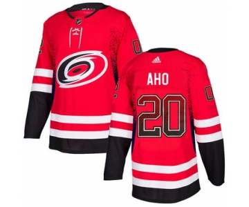Men's Carolina Hurricanes #20 Sebastian Aho Red Drift Fashion Adidas Jersey