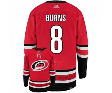 Men's Carolina Hurricanes #8 Brent Burns Red Stitched Jersey