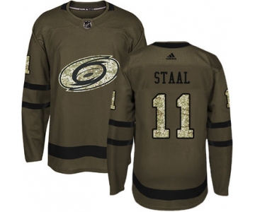 didas Hurricanes #11 Jordan Staal Green Salute to Service Stitched Youth NHL Jersey