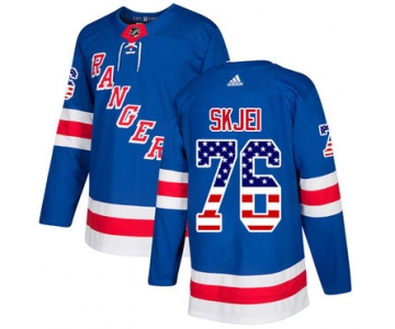Adidas Rangers #76 Brady Skjei Royal Blue Home Authentic USA Flag Stitched NHL Jersey