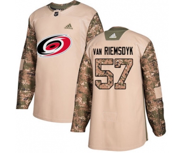 Adidas Hurricanes #57 Trevor Van Riemsdyk Camo Authentic 2017 Veterans Day Stitched NHL Jersey