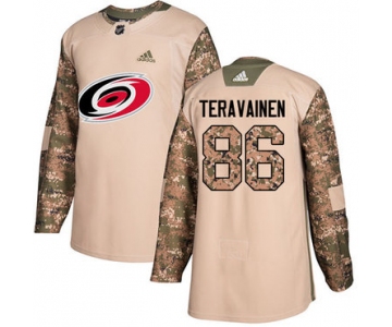 Adidas Hurricanes #86 Teuvo Teravainen Camo Authentic 2017 Veterans Day Stitched NHL Jersey