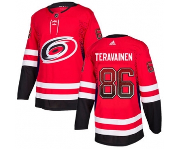 Men's Carolina Hurricanes #86 Teuvo Teravainen Red Drift Fashion Adidas Jersey