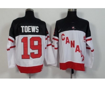 2014-15 Men's Team Canada #19 Jonathan Toews White 100TH Anniversary Jersey