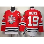 Chicago Blackhawks #19 Jonathan Toews 2013 Champions Commemorate Red Jersey