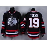 Chicago Blackhawks #19 Jonathan Toews 2014 Stadium Series Black With Black Skulls Jersey