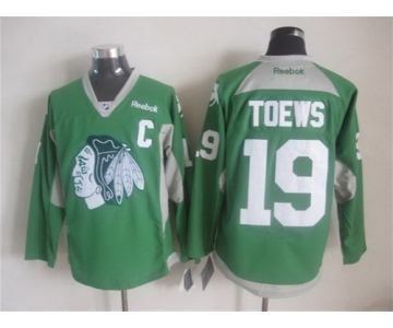 Chicago Blackhawks #19 Jonathan Toews 2014 Training Green Jersey