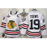Chicago Blackhawks #19 Jonathan Toews 2015 Winter Classic White Kids Jersey W/2015 Stanley Cup Champion Patch