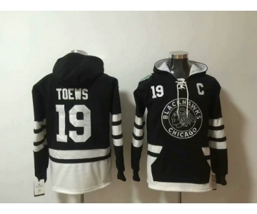 Chicago Blackhawks #19 Jonathan Toews 2019 Winter Classic Authentic New Black All Stitched Hoodie