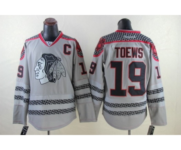 Chicago Blackhawks #19 Jonathan Toews Charcoal Gray Jersey