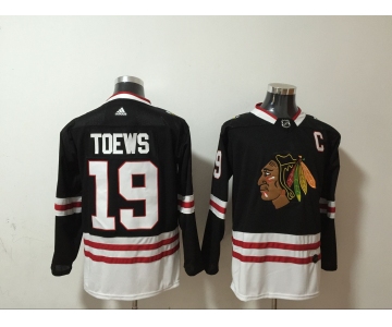 Men's Chicago Blackhawks #19 Jonathan Toews NEW Black Adidas Stitched NHL Jersey