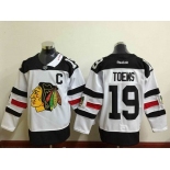 Men's Chicago Blackhawks #19 Jonathan Toews Reebok White 2016 Stadium Series Premier Jersey