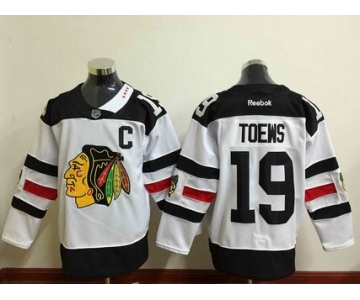 Men's Chicago Blackhawks #19 Jonathan Toews Reebok White 2016 Stadium Series Premier Jersey
