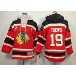 Old Time Hockey Chicago Blackhawks #19 Jonathan Toews Red Kids Hoodie