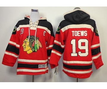 Old Time Hockey Chicago Blackhawks #19 Jonathan Toews Red Kids Hoodie
