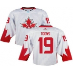 Team Canada Men's #19 Jonathan Toews White 2016 World Cup Stitched NHL Jersey