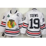 Women's Chicago Blackhawks #19 Jonathan Toews 2015 Stanley Cup 2015 Winter Classic White Jersey