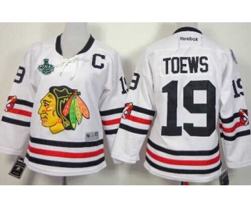 Women's Chicago Blackhawks #19 Jonathan Toews 2015 Stanley Cup 2015 Winter Classic White Jersey