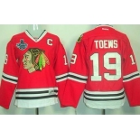 Women's Chicago Blackhawks #19 Jonathan Toews 2015 Stanley Cup Red Jersey
