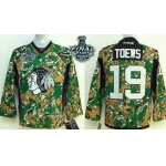 Youth Chicago Blackhawks #19 Jonathan Toews 2015 Stanley Cup 2014 Camo Jersey