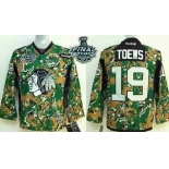 Youth Chicago Blackhawks #19 Jonathan Toews 2015 Stanley Cup 2014 Camo Jersey