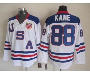2010 Olympics USA #88 Patrick Kane White Jersey