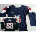 2014 Olympics USA #88 Patrick Kane Navy Blue Womens Jersey